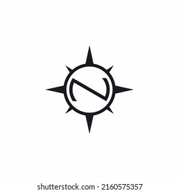 letter n which form north compass logo
