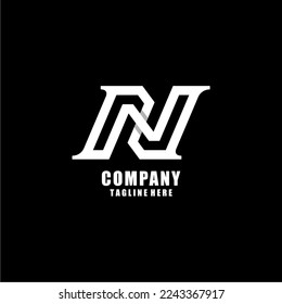 the letter n which has the letter n also in it with a different outline