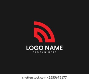 Letter N with WiFi logo, Concept Letter N + Icon Wifi