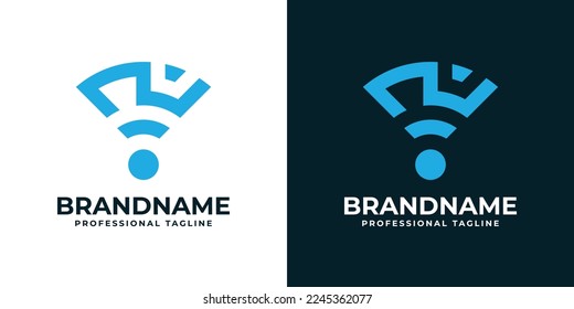 Letter N WiFi Logo, suitable for any business related to Signal, Wifi, Sound or other with N initials.