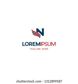 Letter N Wing Abstract Creative Modern Business Monogram Logo