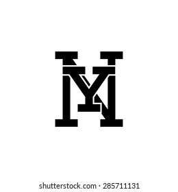 Letter N and Y logo template. Monogram. New York