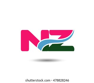 Letter n and z logo vector

