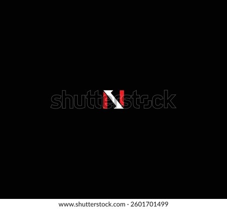 Letter N or Z Thunder Arrows logo design with black background. 