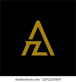 Letter n z a vector logo design.
