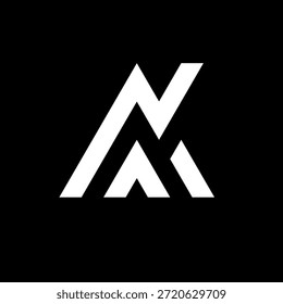 Letra AN ou NA logotipo do monograma criativo