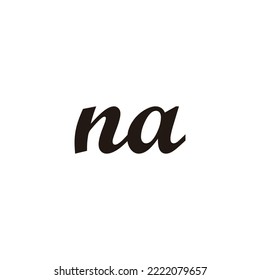 Letter na connect geometric symbol simple logo vector