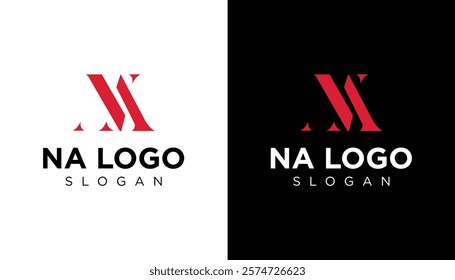 Letter NA or AN initials symbol vector logo