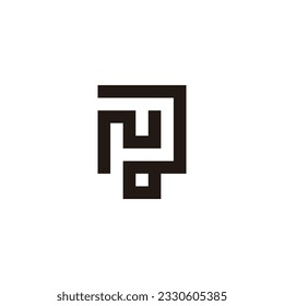 Letter Na lamp, square geometric symbol simple logo vector