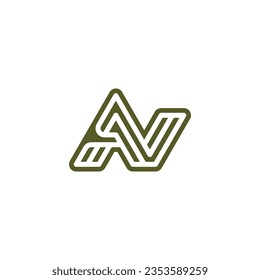 Letter AN or NA logo