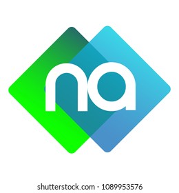 Letter NA logo with colorful geometric shape, letter combination logo design for creative industry, web, business and company.