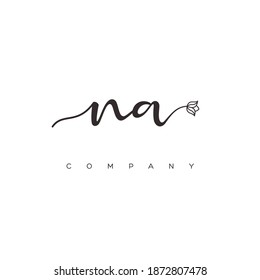 letter NA logo design vector