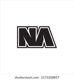 Letter NA logo design vector template with modern monogram style. Perfect for branding, corporate identity, business initials, professional company logos, and digital creative brand design.
