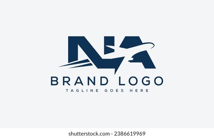 letter NA logo design vector template design for brand.