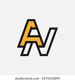 Letter AN or NA Logo, Monogram Logo letter A with N combination, design logo template element, vector illustration