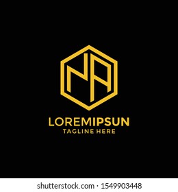 Letter Na logo,monogram logo design template.