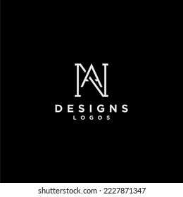 letter na or an luxury abstract initial logo design inspiration