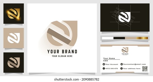 Letter aN or Na monogram logo with business card design