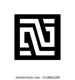 Letter NA monogram logo design. Suitable for those of you who have the initials NA. AN or N.