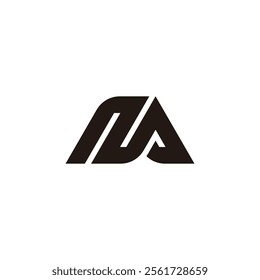 letter na tent camping simple design logo vector 