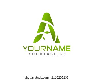 Letter A natural bio Logo template ,fully vector and customized logo design