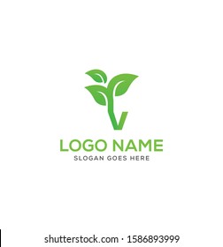 Letter natural logo design vector