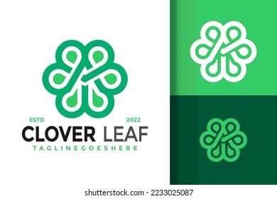 A Letter Nature Clover Logo Design, brand identity logos vector, modern logo, Logo Designs Vector Illustration Template