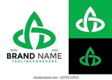 Letter A Nature Leaf Business Company Logo design vector symbol icon illustration