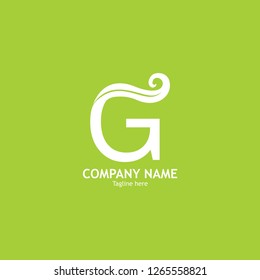 Letter nature leaf logo