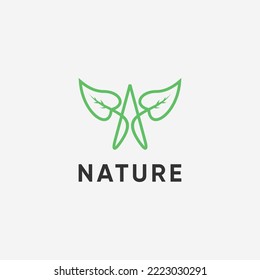 Letter A Nature Logo Design