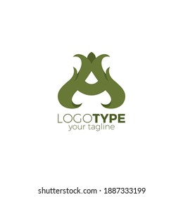Letter A Nature Logo Simple