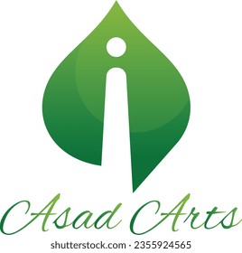 I letter nature logo vector design