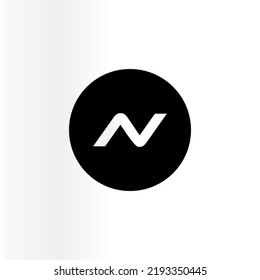Letter N,AV iconic logo design with circle shape vector template.