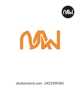 Letter NAW Monogram Logo Design