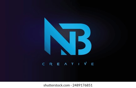 Letter NB logo design creative custom clean two alphabet logo
