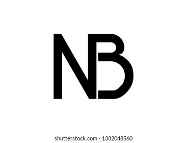 Letter NB logo design vector