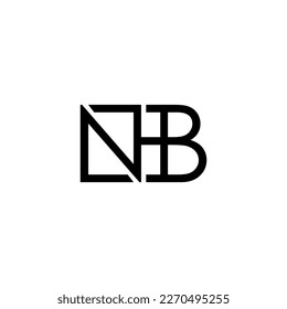 Diseño del logotipo de la carta NB Monograma