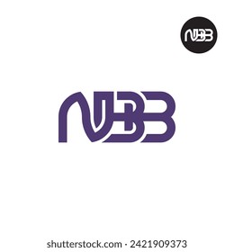 Diseño de logotipo de monograma de carta NBB