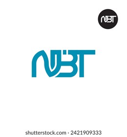 Diseño de logotipo de monograma de carta NBT