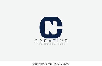 Letter NC logo design template vector illustration.