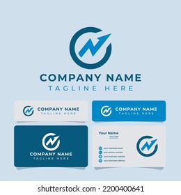 Letter NC Monogram Financial Logo, suitable for any business.