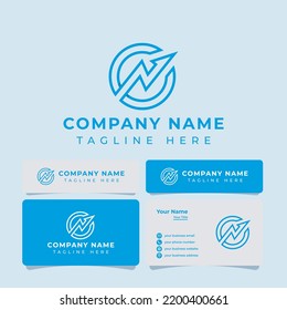 Carta NC Monograma Logotipo financiero, adecuado para cualquier negocio.