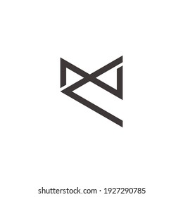 letter ncx simple geometric line logo vector