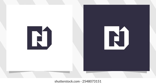 letter nd dn logo design vector