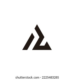 Letter Nd dN N d triangle geometric symbol simple logo vector
