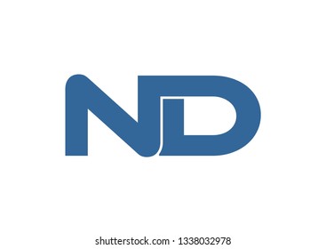 Letter ND logo design vector