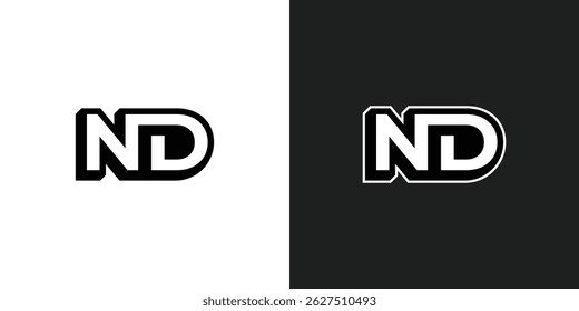 Letter ND Logo Design Vektor
