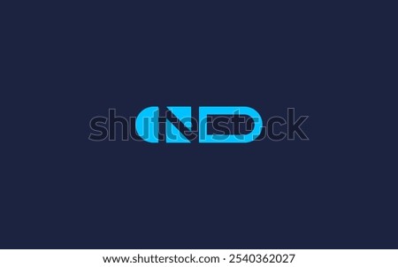 Letter nd with pill logo icon design vector design template inspiration