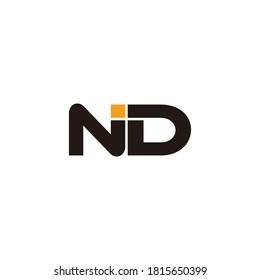 letter nd simple geometric line art symbol logo vector
