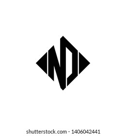 Letter ND simple logo design vector